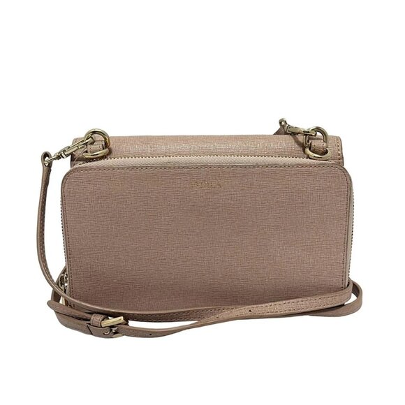 Auth FURLA - Light Pink Leather Shoulder Bag - Picture 3 of 8